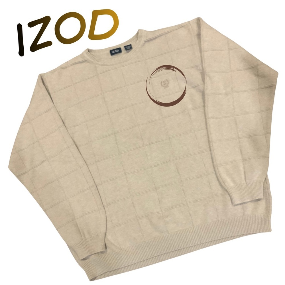IZOD‎ Men’s Long Sleeve Sweater Size XLT Light Brown Pullover